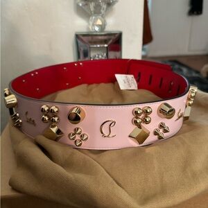 Christian Louboutin Carasky light pink belt